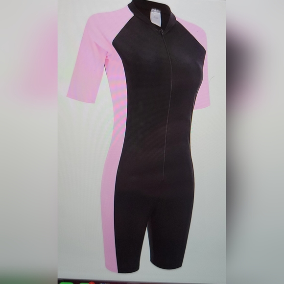 NWT Rashguard One Piece Short Sleeve Zip Up Size XL - Picture 2 of 11